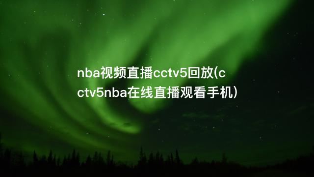 nba视频直播cctv5回放(cctv5nba在线直播观看手机)